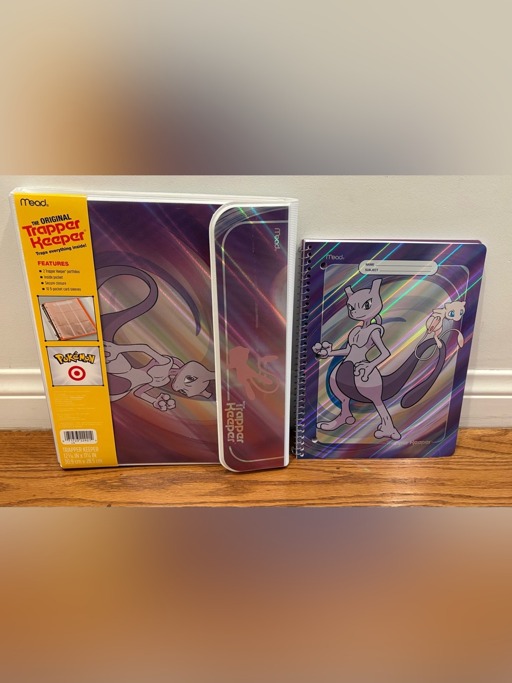 Target x Pokemon Mewtwo/Mew Trapper Keeper Binder & Notebook Bundle Brand New